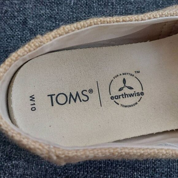 TOMS Alpargata Shoes Woven Tan size 10 - Picture 6 of 8